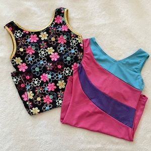 ⬇️Price⬇️ EUC Bundle of 2 Gymnastic Leotards girls size 110